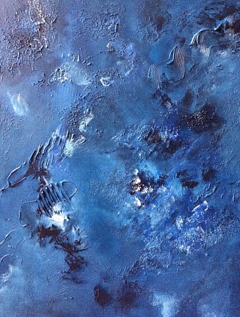 Abstract geschilderd door Janny Bongers