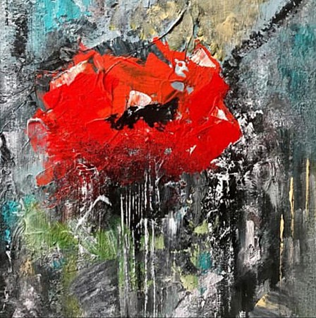 Flower poppy geschilderd door Diney-Art