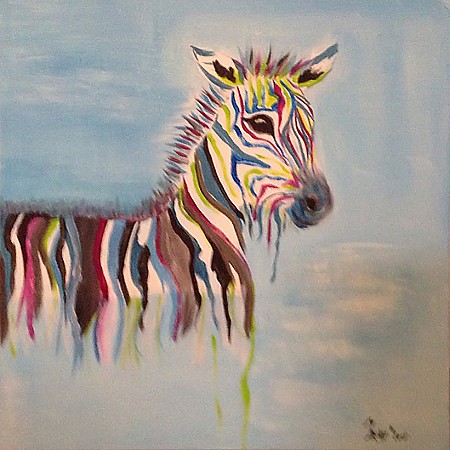 Er gekleurd opstaan geschilderd door Ineke Grafe