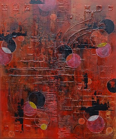 Red Fantasy geschilderd door Judy Bakker